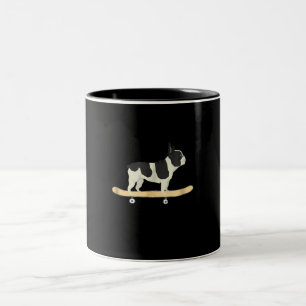 Tasse 2 Couleurs skateboard français bulldog chiot cadeau
