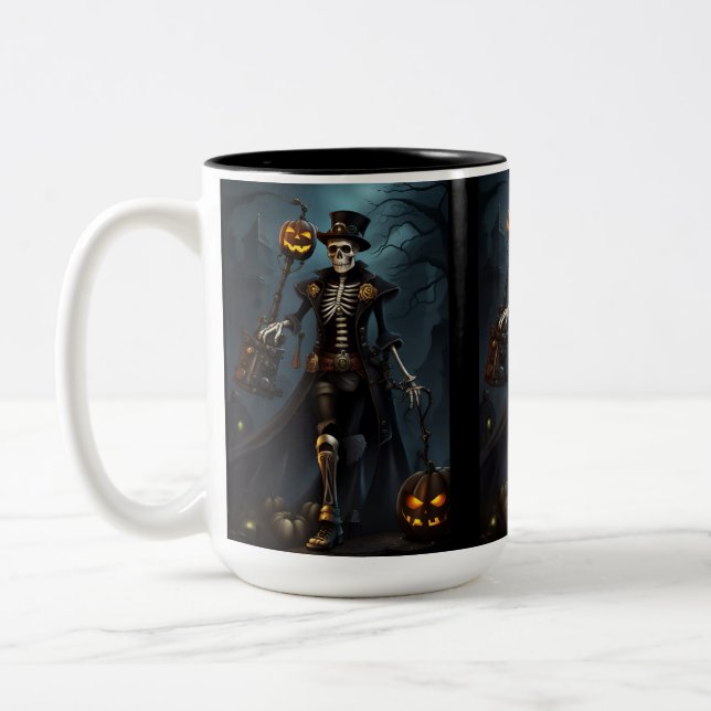 Tasse 2 Couleurs Skeleton Steampunk (Gauche)