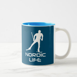 Tasse 2 Couleurs Ski nordique