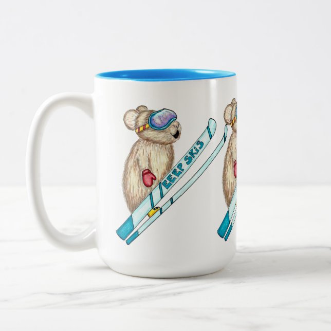 Tasse 2 Couleurs Ski Pika Eeep (Gauche)
