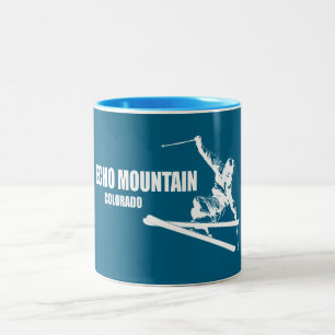 Tasse 2 Couleurs Skier Echo Mountain Colorado