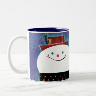 Tasse 2 Couleurs Skis pour le bonhomme de neige