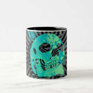Tasse 2 Couleurs skullz, avec des bulles.