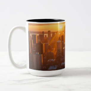 Tasse 2 Couleurs Skyline cinématographique à Golden Hour - Moderne