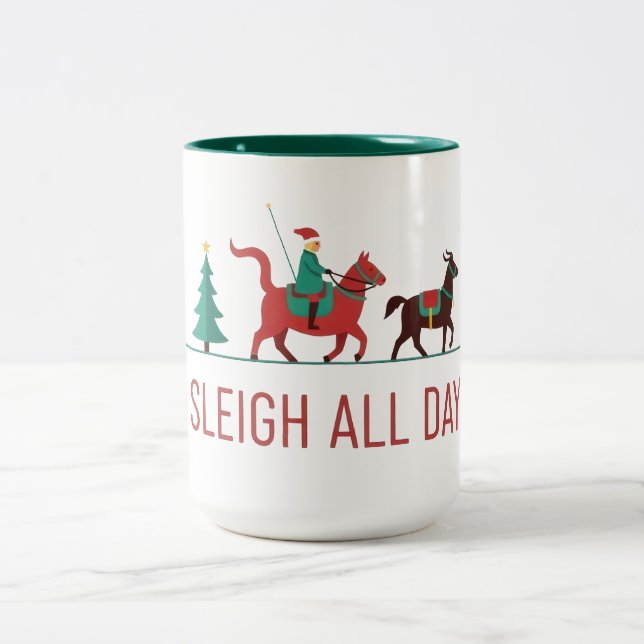 Tasse 2 Couleurs Sleigh All Day Christmas (Centre)