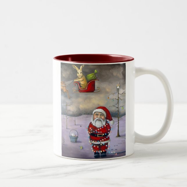 Tasse 2 Couleurs Sleigh Jacker, "le Sleighjacker", par Leah Saul… (Droit)
