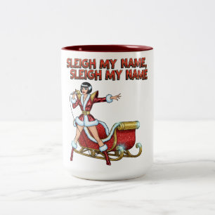 Tasse 2 Couleurs Sleigh Mon Nom Noël