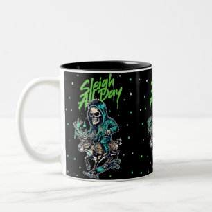 Tasse 2 Couleurs Sleight all Day - équitation Scary Skull ROCK