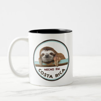 Tasse 2 Couleurs Sloth - Hecho en Costa Rica, Pura Vida Two-Tone Co