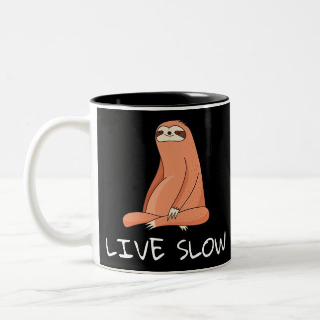 Tasse 2 Couleurs Sloth Live Lent (Gauche)