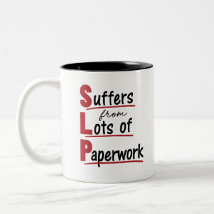 Tasse 2 Couleurs SLP souffre de beaucoup de thérapie vocale sur pa