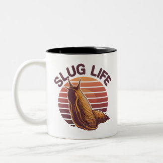 Tasse 2 Couleurs Slug Life Funny Pun cadeau Vintage pour lug Lover