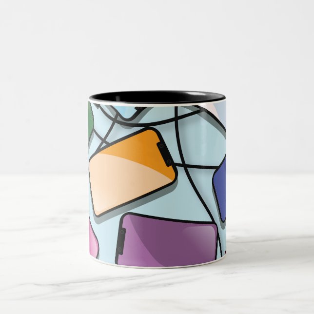 Tasse 2 Couleurs Smartphones avec encoche (Centre)