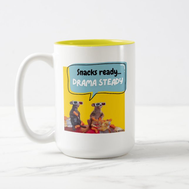 Tasse 2 Couleurs Snacks Ready, Drama Steady (Gauche)