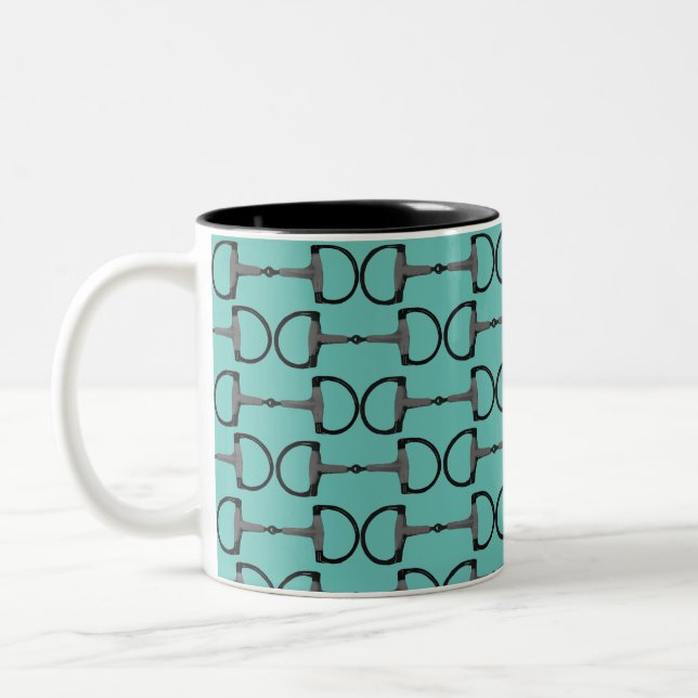 Tasse 2 Couleurs Snaffle Horse Bit Motif équestre (Gauche)