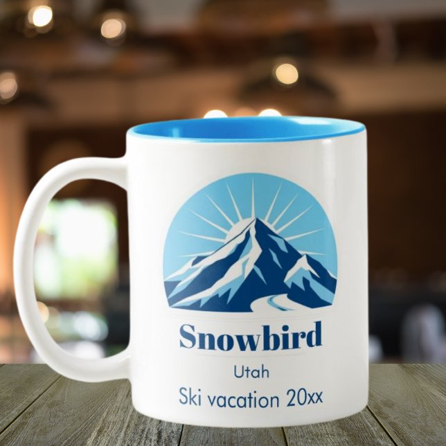 Tasse 2 Couleurs Snowbird Utah USA café souvenir (Créateur téléchargé)