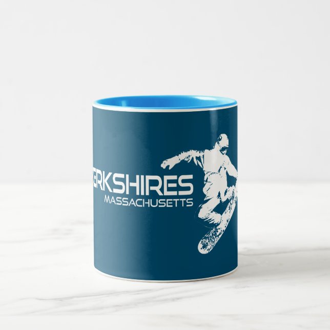 Tasse 2 Couleurs Snowboardeur des Berkshires Massachusetts (Centre)