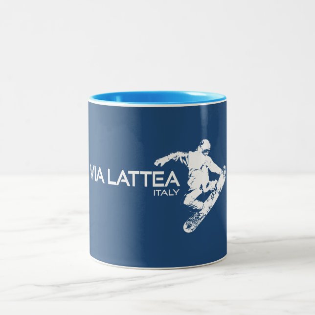 Tasse 2 Couleurs Snowboardeur Via Lattea (Centre)