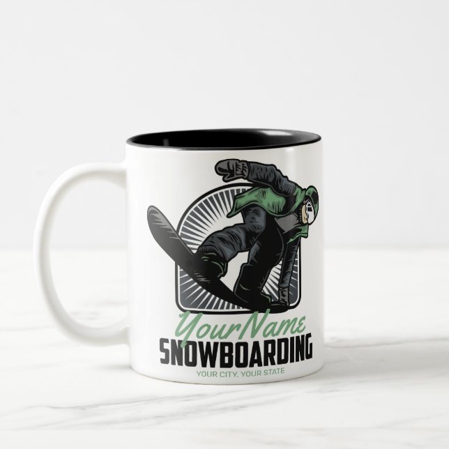 Tasse 2 Couleurs Snowboarding (Gauche)