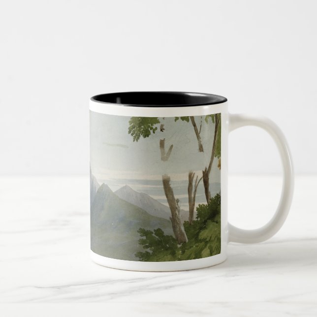 Tasse 2 Couleurs Snowdon (la semaine avec le crayon) (Droit)