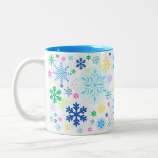 Tasse 2 Couleurs Snowflakes