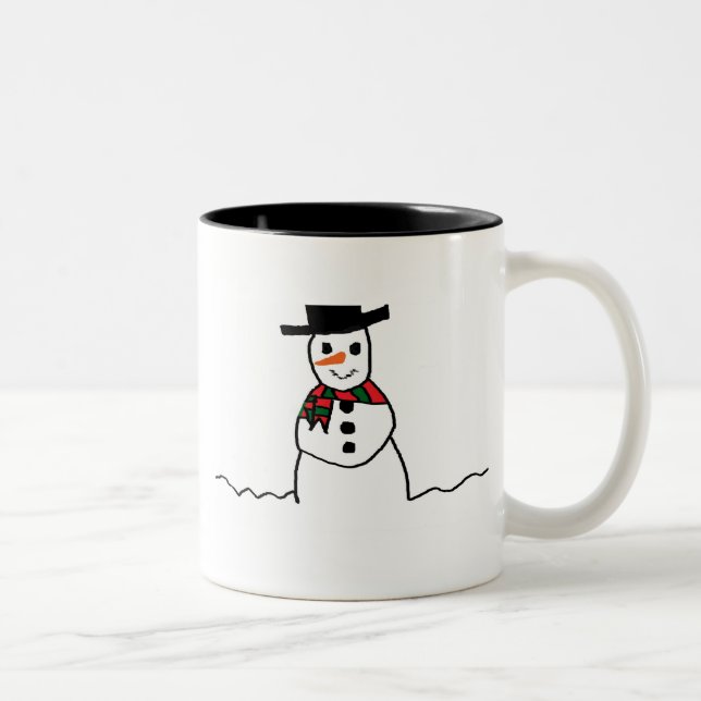 Tasse 2 Couleurs Snowman (Droit)