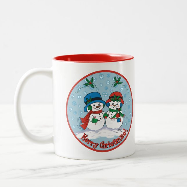 Tasse 2 Couleurs Snowman (Gauche)