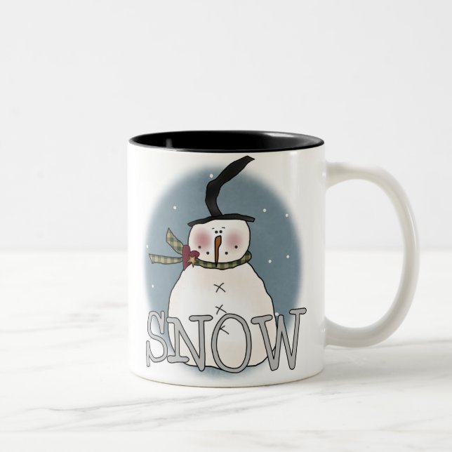 Tasse 2 Couleurs Snowman Casquette Stovepipe (Droit)