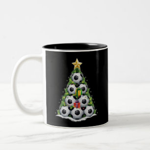 Tasse 2 Couleurs Soccer Noël Arbre Joueur Joueurs Joueurs Joueurs J