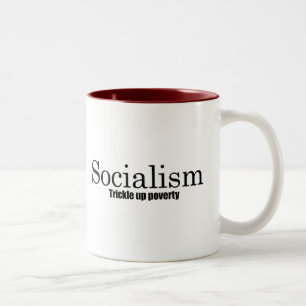 Tasse 2 Couleurs Socialisme - filet vers le haut de la pauvreté