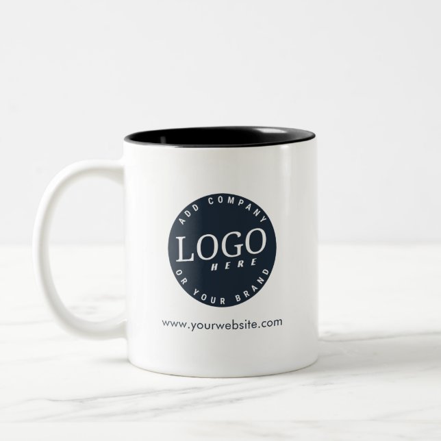 Tasse 2 Couleurs Société de logo et de site Web d'entreprise simple (Gauche)