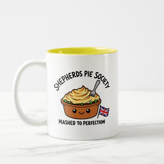 Tasse 2 Couleurs Société de Shepherds Pie Cartoon (Gauche)