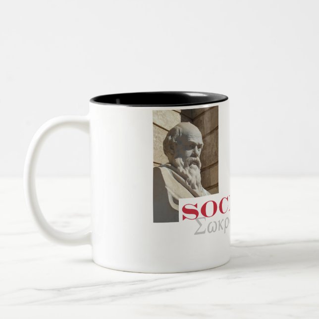 Tasse 2 Couleurs Socrates est mon héros (Gauche)