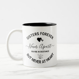 Tasse 2 Couleurs Soeur Cadeau Longue Distance Soeur Cadeau