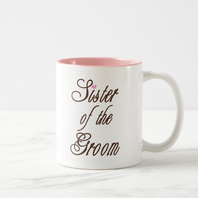 Tasse 2 Couleurs Soeur des bruns chics de marié (Droit)