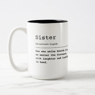 Tasse 2 Couleurs Soeur - Rires et fidélité