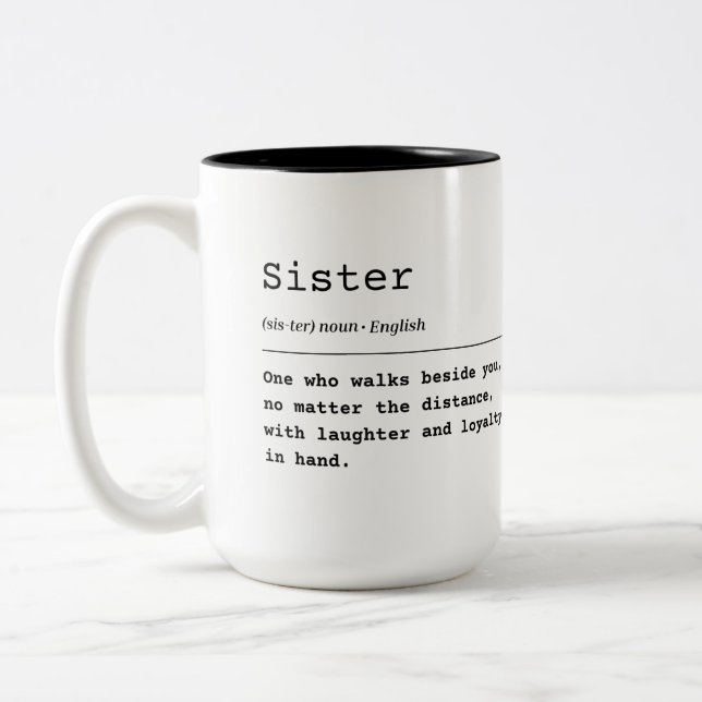 Tasse 2 Couleurs Soeur - Rires et fidélité (Gauche)