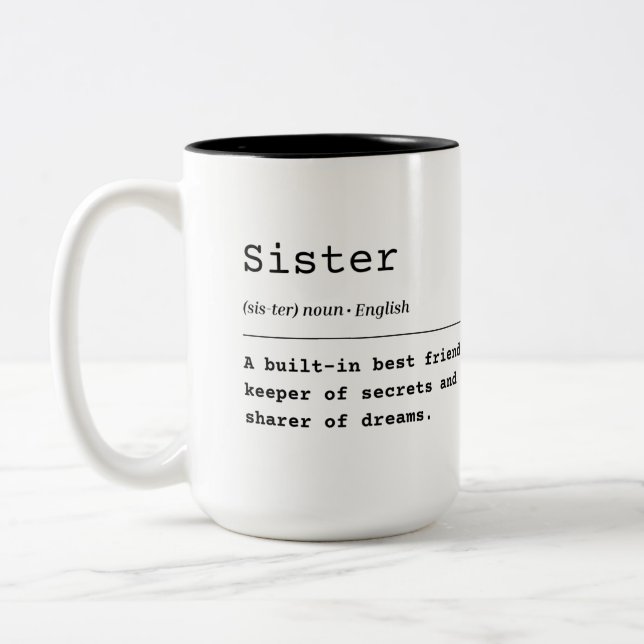 Tasse 2 Couleurs Soeur - Un Ami Intégré (Gauche)