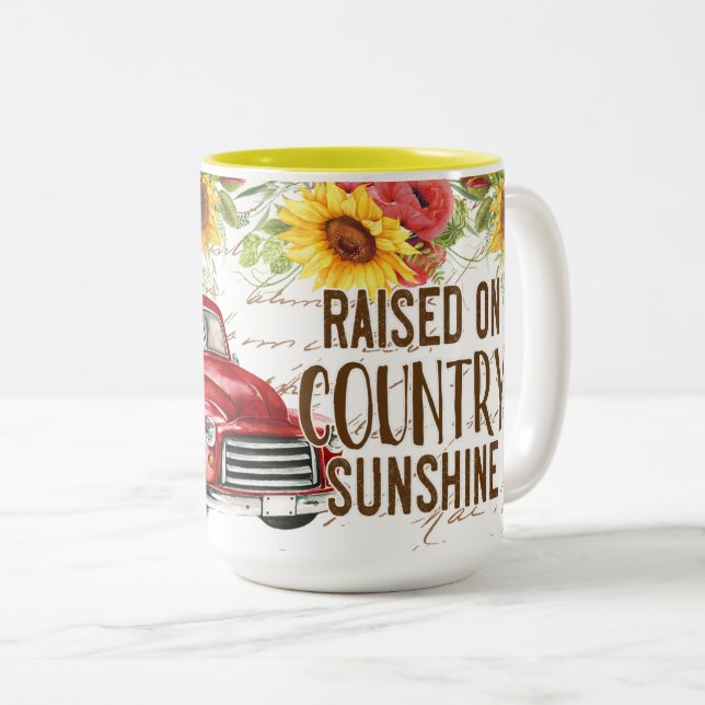 Tasse 2 Couleurs Soleil de Campagne (Devant droit)
