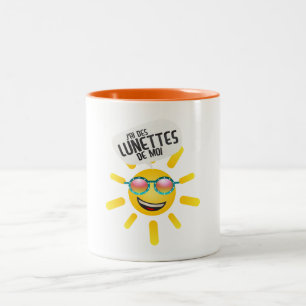 Tasse 2 Couleurs soleil humour lunette moi citation bulle drole