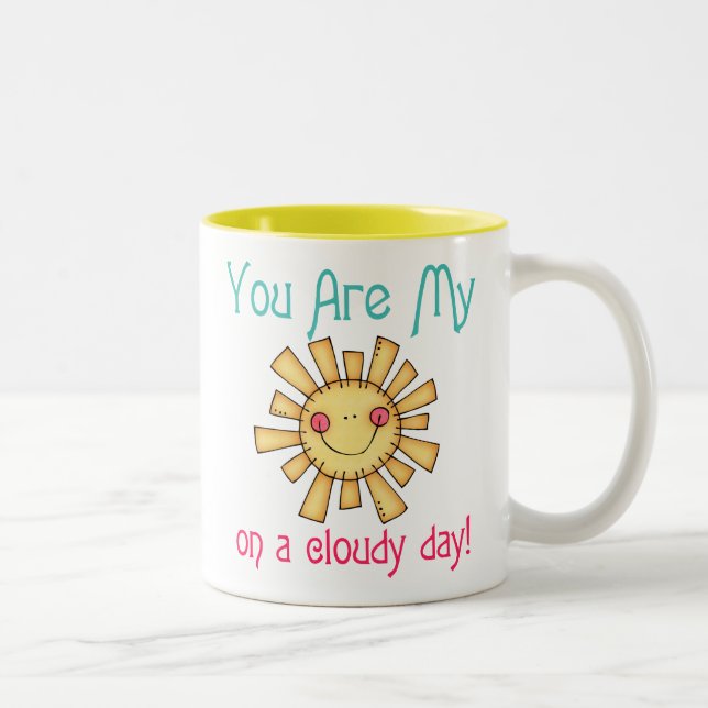 Tasse 2 Couleurs Soleil le jour nuageux (Droit)