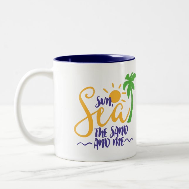 Tasse 2 Couleurs Soleil, Mer, Le sable et moi (Gauche)