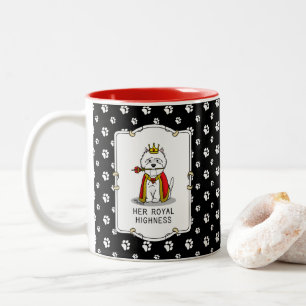 Tasse 2 Couleurs Son Altesse Royale la reine Westie Chien