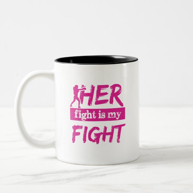 Tasse 2 Couleurs Son Combat Est Mon Combat (Gauche)