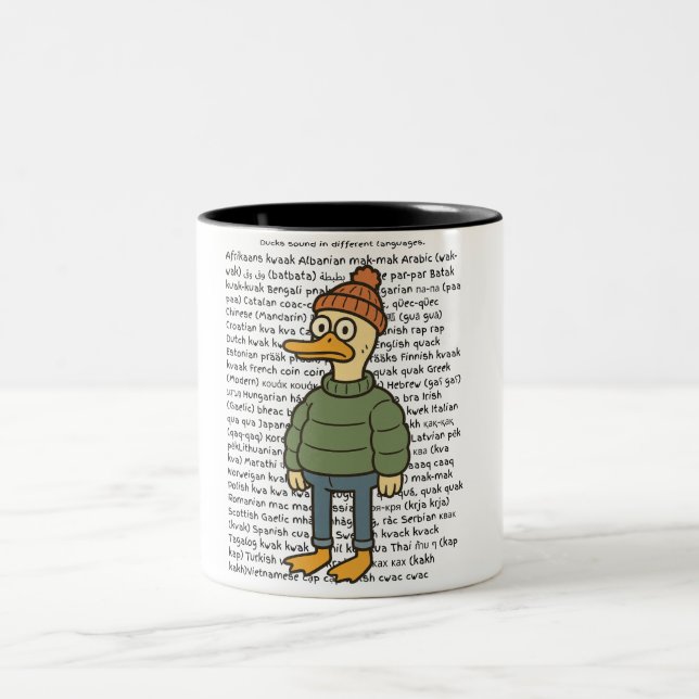 Tasse 2 Couleurs Sons de canard dans différentes langues  (Centre)