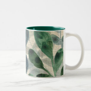 Tasse 2 Couleurs Sophistication verdoyante - Feuilles tropicaux