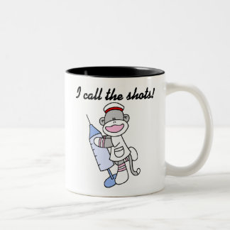 Tasse 2 Couleurs Soq Singe Infirmière J'appelle les coups cadeaux