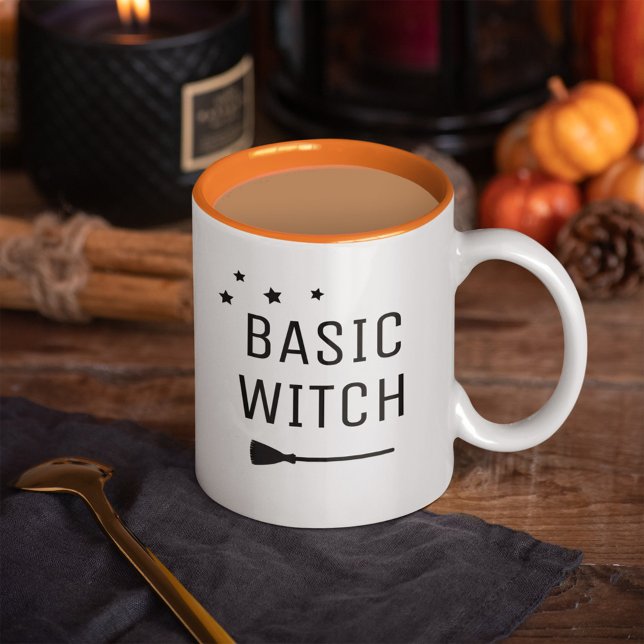 Tasse 2 Couleurs Sorcière de base Halloween moderne (Créateur téléchargé)