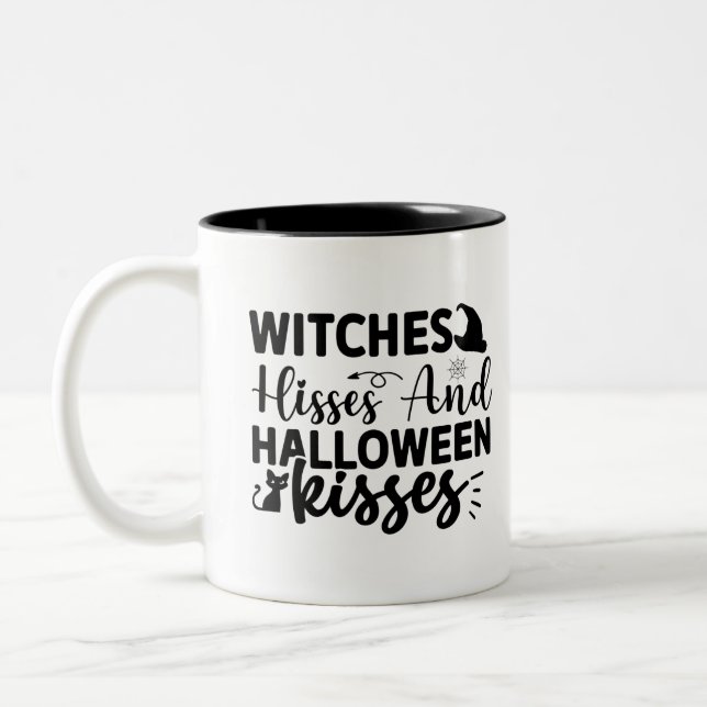Tasse 2 Couleurs Sorcières Baisers Et Baisers D'Halloween (Gauche)