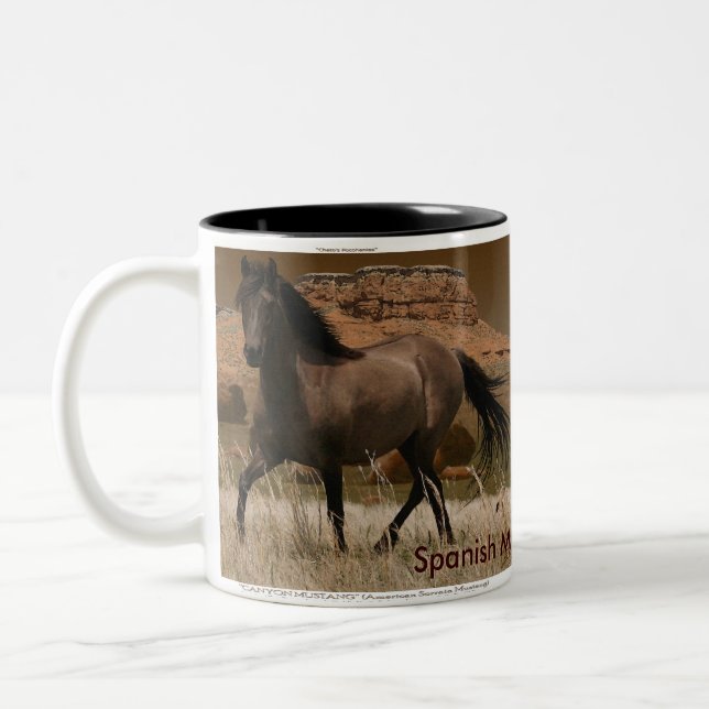 Tasse 2 Couleurs Sorraia Espagnol Mustang Horse-Lover's Drinking Mu (Gauche)